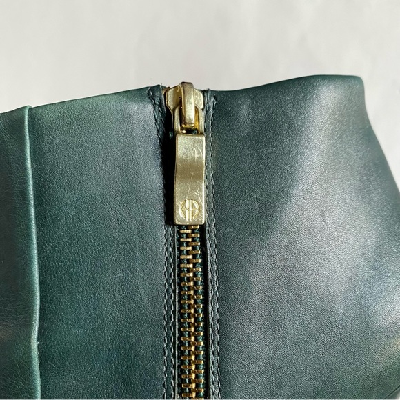 House of Harlow HoH “Leslie” Dark Green Boho leather Booties. - Picture 7 of 9